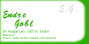 endre gobl business card